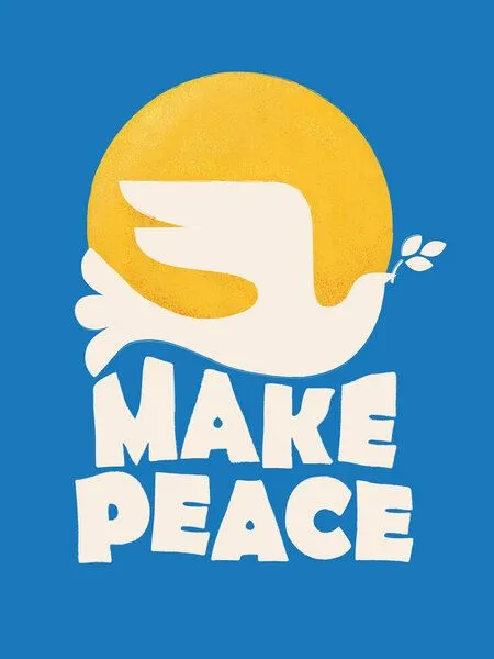Photocircle Photocircle Poster / Leinwandbild - MAKE PEACE TYPOGRAPHY – Produktbild 1 von 4