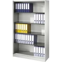 Regal "CONTACT", Höhe 198 cm  (BxT) 120 x 43,5 , silber – Produktbild 1 von 1