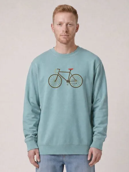 watapparel watapparel Sweatshirt Unisex Fahrrad, Pebble blue, – Produktbild 2 von 2