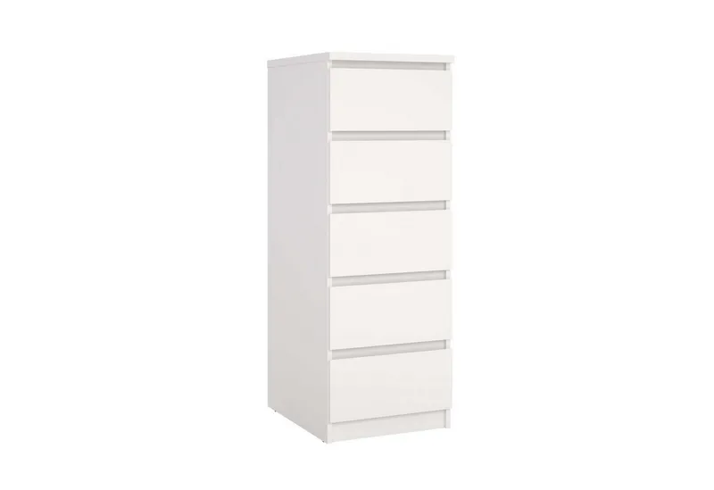 Home affaire Highboard Naia, Hochkommode, 5 Schubladen, Aufbewahrung, grifflose Front, Modern, skandinavisches Design, Schmal, in mehrere Farben, Weiß, – Produktbild 1 von 8