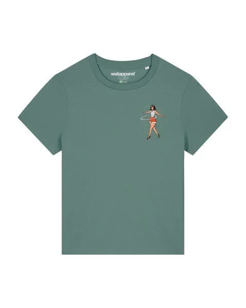 watapparel watapparel T-Shirt Frauen Hula Hoop, Green bay, – Produktbild 1 von 3