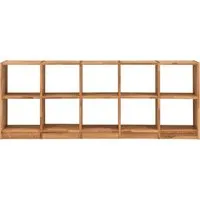 Regal "Grid" 5 x 2 Fächer, B 225 x H 87 x T 34 cm, Wildeiche geölt – Produktbild 1 von 1
