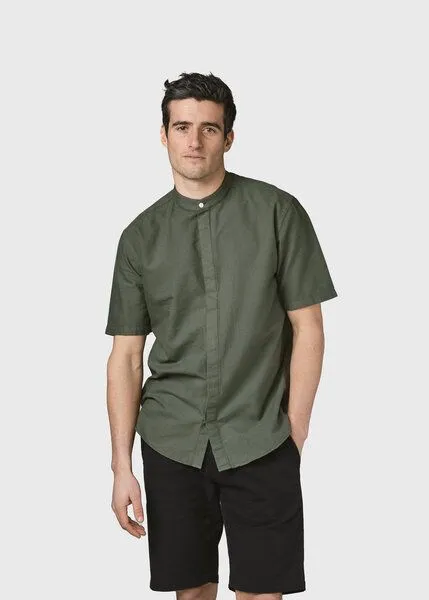 Klitmøller Collective Klitmøller Collective Kurzarm-Hemd Max, Olive, – Produktbild 3 von 4