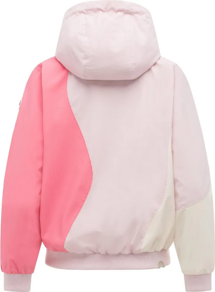 ragwear ragwear Bomberjacke Oggie Block Damen Funktionsjacke mit Kapuze, Rosa, – Produktbild 4 von 5