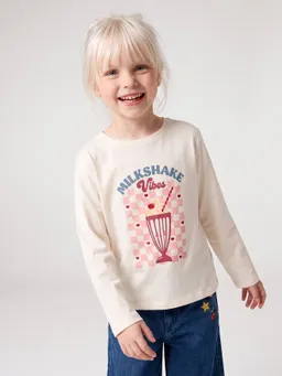 Vertbaudet Langarmshirt MILKSHAKE Mädchen – Produktbild 1 von 1