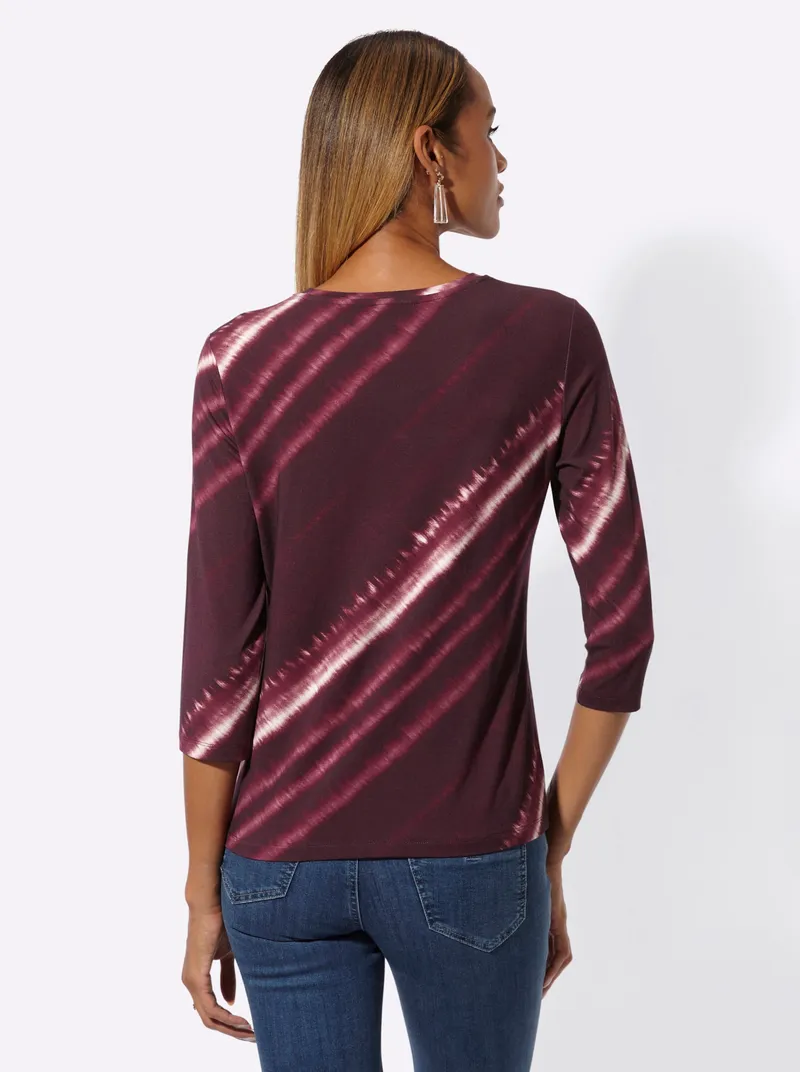 Witt Shirt burgund-bordeaux-bedruckt, Burgund-bordeaux-bedruckt, – Produktbild 1 von 2