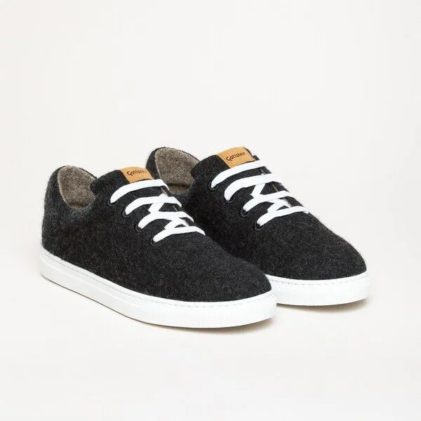 Gottstein Gottstein Wool Walker 101 - Woll Sneaker für Damen & Herren aus 100% Schurwolle, Schwarz, – Produktbild 1 von 4