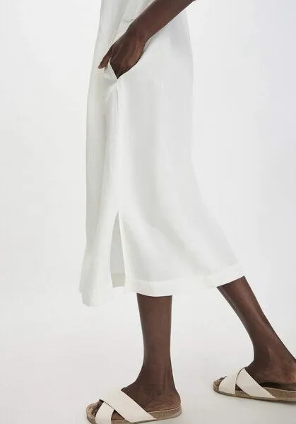 hessnatur hessnatur Kleid Midi Relaxed aus TENCEL Lyocell mit Leinen, Naturweiss, – Produktbild 2 von 4