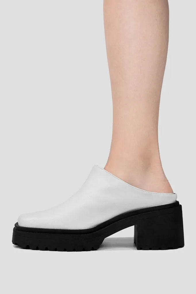 BOHEMA BOHEMA Damen vegan Squared Mules Weiß, Weiß, – Produktbild 2 von 2