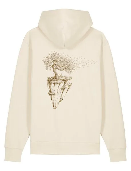 Life-Tree Life-Tree Hoodie aus Biobaumwolle Fairwear Unisex "Maple Island" in Natural Raw – Produktbild 1 von 5