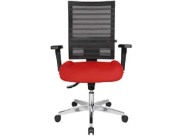 Topstar Topstar Bürodrehstuhl "P91NET" mit Armlehnen, rot – Produktbild 1 von 1