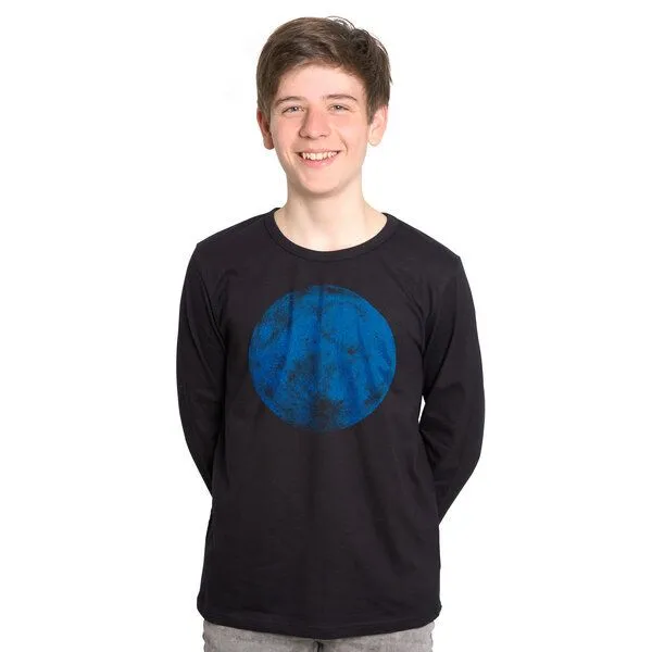 HANDGEDRUCKT HANDGEDRUCKT "Supermond" Männer Longsleeve, Black, – Produktbild 1 von 2