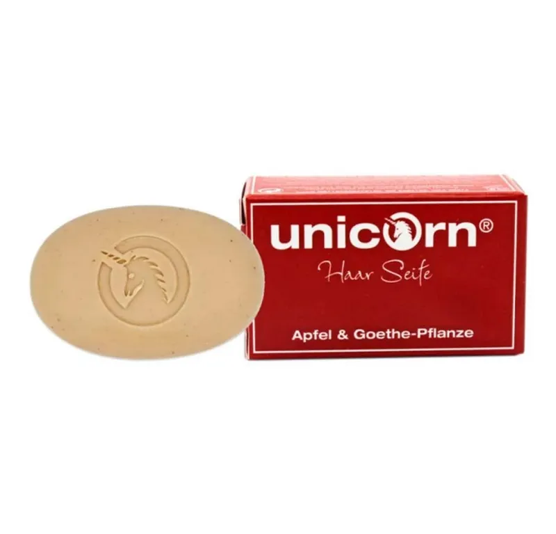 Unicorn Unicorn Haarseife Apfel & Goethe-Pflanze - Haar Seife 16g – Produktbild 2 von 2