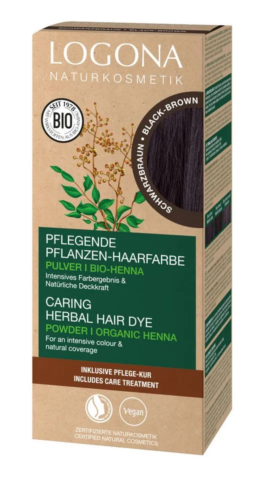 LOGONA LOGONA Pflanzen-Haarfarbe-Pulver schwarzbraun – Produktbild 3 von 6