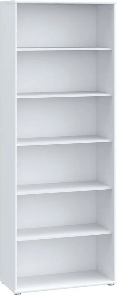 FORTE Regal Tempra, Mehrzweckregal, Höhe 197,5 cm, 5 Ablageböden, Breite 73,7 cm, Weiß, – Produktbild 2 von 4