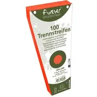 Exacompta 6 x 100 Exacompta Trennstreifen "Forever", Trapezform, 180 g/m², 105 x 240 mm, orange – Produktbild 1 von 1