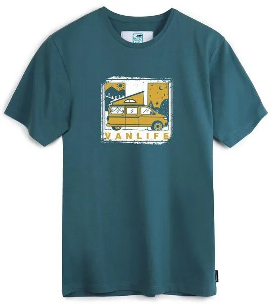 Gary Mash GARY MASH T-Shirt VANLIFE aus Biobaumwolle, Dunkles petrol (petrol), – Produktbild 1 von 4