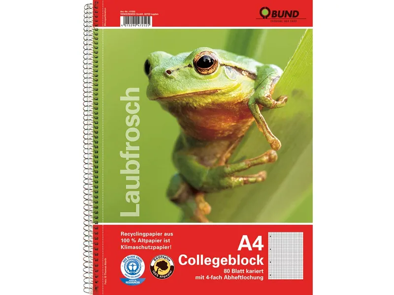 BUND BUND Collegeblock DIN A4 kariert – Produktbild 1 von 1