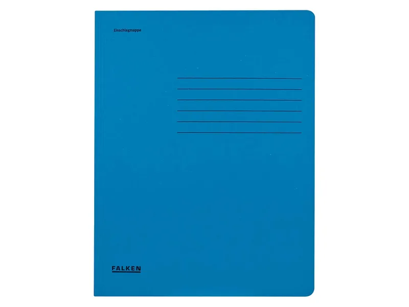 Falken Falken Einschlagmappe mit 3 Klappen 320g/m² blau – Produktbild 2 von 3
