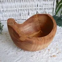 Olivenholz erleben Olivenholz erleben Knabberschale RUSTIKAL (rund), Ø ca. 14 cm aus Olivenholz – Produktbild 1 von 1