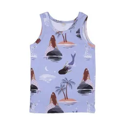 Walkiddy Kinder Unterhemd GOTS-zertifiziert aus Bio-Baumwolle, lila mit Meerjungfrauen-Print „Mermaids“, ärmellos, weich & hautfreundlich – Walkiddy – Produktbild 1 von 1