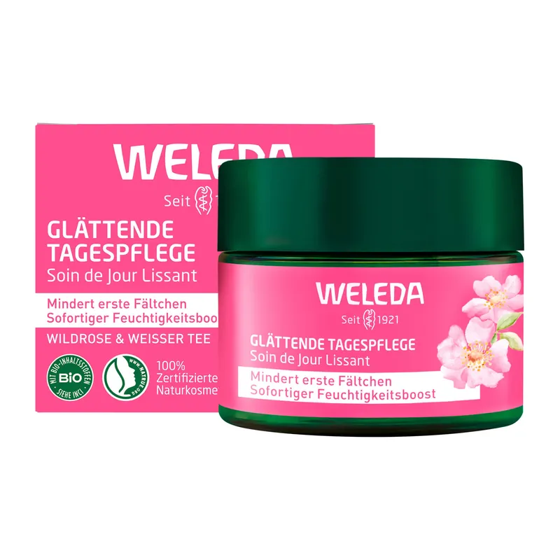 Weleda Weleda Glättende Tagespflege Wildrose & Weißer Tee – Produktbild 3 von 3