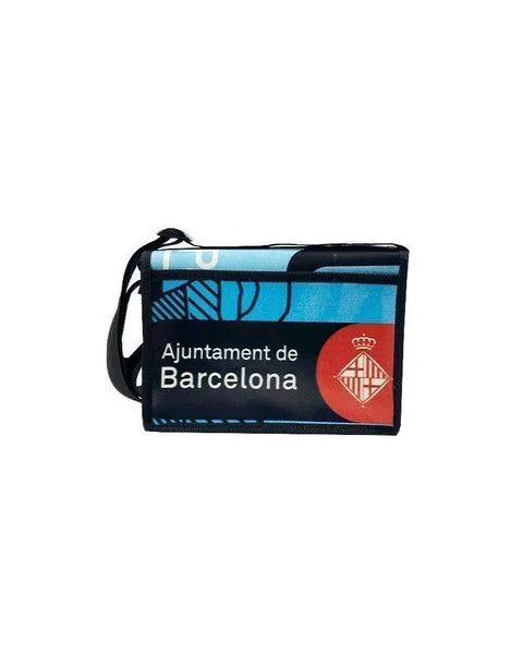 DEMANO DEMANO Kleine Schultertasche aus Recycelte Bannern Universitat XS, Blau, – Produktbild 4 von 4