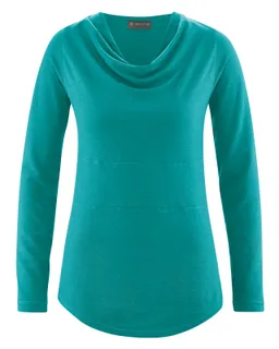 HempAge Hempage Damen vegan Langarm Oberteil In Pazifikblau – Produktbild 1 von 1