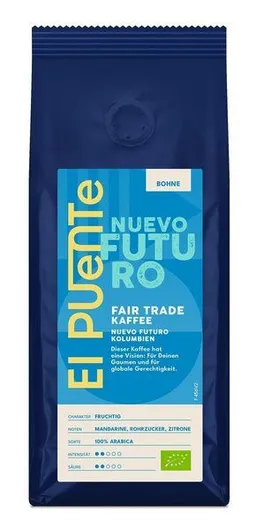 El Puente El Puente Nuevo Futuro - Bio-Kaffeebohnen 250 g | Fair Trade | Bio-zertifiziert | Vegan | Glutenfrei – Produktbild 1 von 1