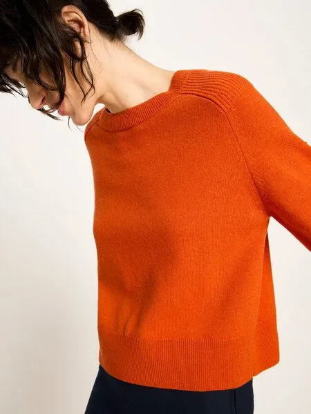 LANIUS LANIUS Cropped Pullover (GOTS), Orange, – Produktbild 4 von 4