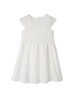 Vertbaudet Vertbaudet Minikleid Festliches Mädchen Kleid mit Makrameespitze – Produktbild 1 von 1