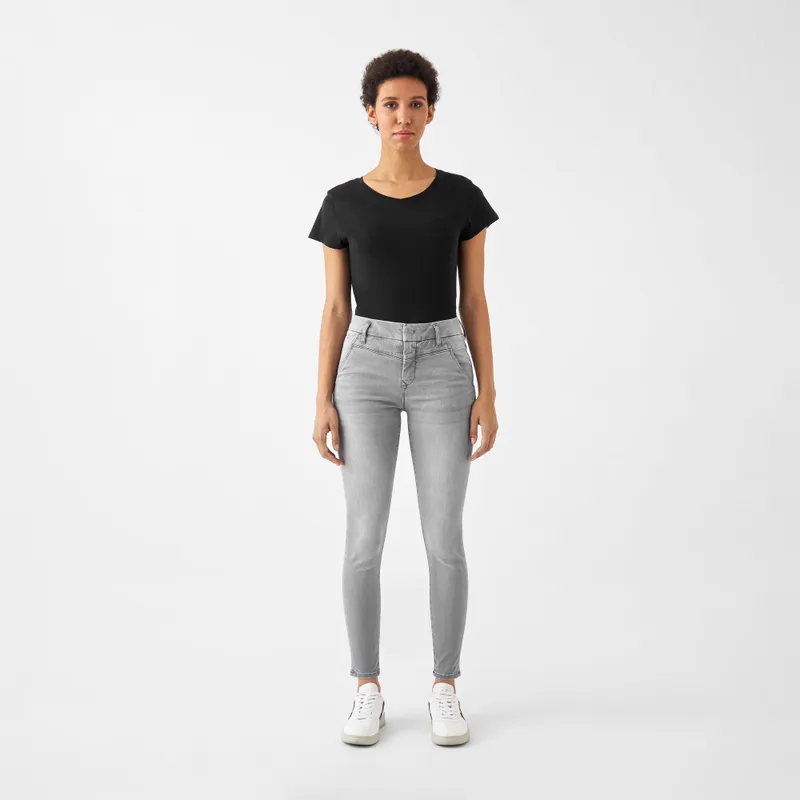 DAWN Damen Jeans SUN UP Powerstretch Design Details DAWN Bio-Baumwolle, Blue, – Produktbild 1 von 5