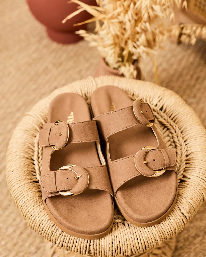 Minuit Sur Terre Minuit Sur Terre Damen vegan Sandalen Camelia Mokka Beige Braun, Beige, – Produktbild 1 von 2
