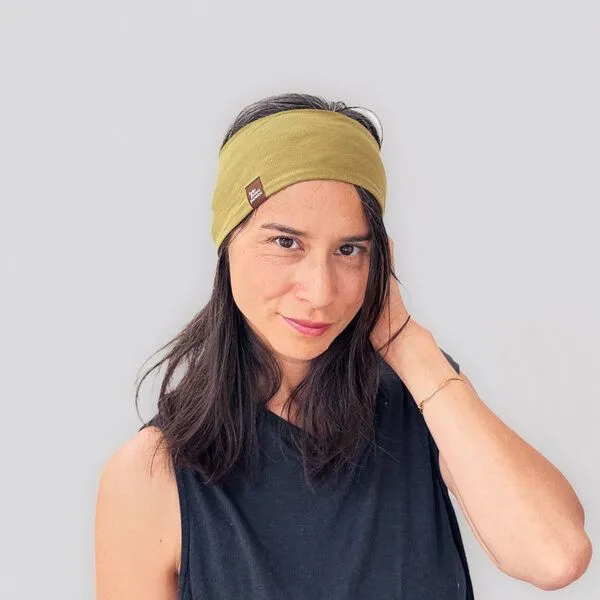 Liebe Deinen Planeten Liebe Deinen Planeten Bio Stirnband Basic - elastischer Baumwoll Jersey in vielen Farben, Pistachio, – Produktbild 1 von 4