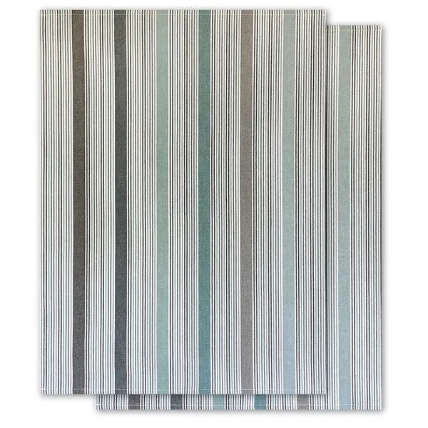 Solwang Design Solwang Design 2er-Set Geschirrtücher aus 100% Biobaumwolle, 70 x 50 cm, Multi azur-grau, – Produktbild 2 von 2