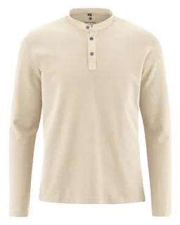 HempAge Hempage Herren vegan Langärmliges Freizeit Shirt Gobi In Beige – Produktbild 1 von 1