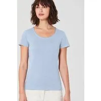 HempAge HempAge Damen T-Shirt mit Rollsaum Hanf/Bio-Baumwolle, Clear sky, – Produktbild 1 von 1