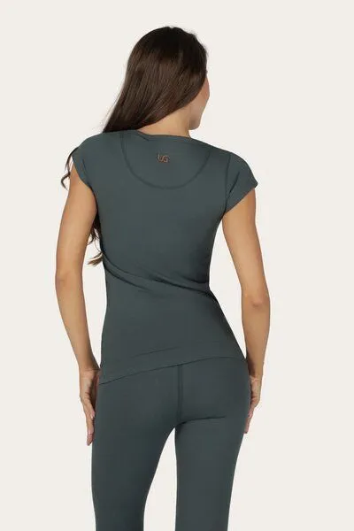 Urban Goddess Urban Goddess Zefira Yoga Tee, Pinyon (grau), – Produktbild 3 von 5