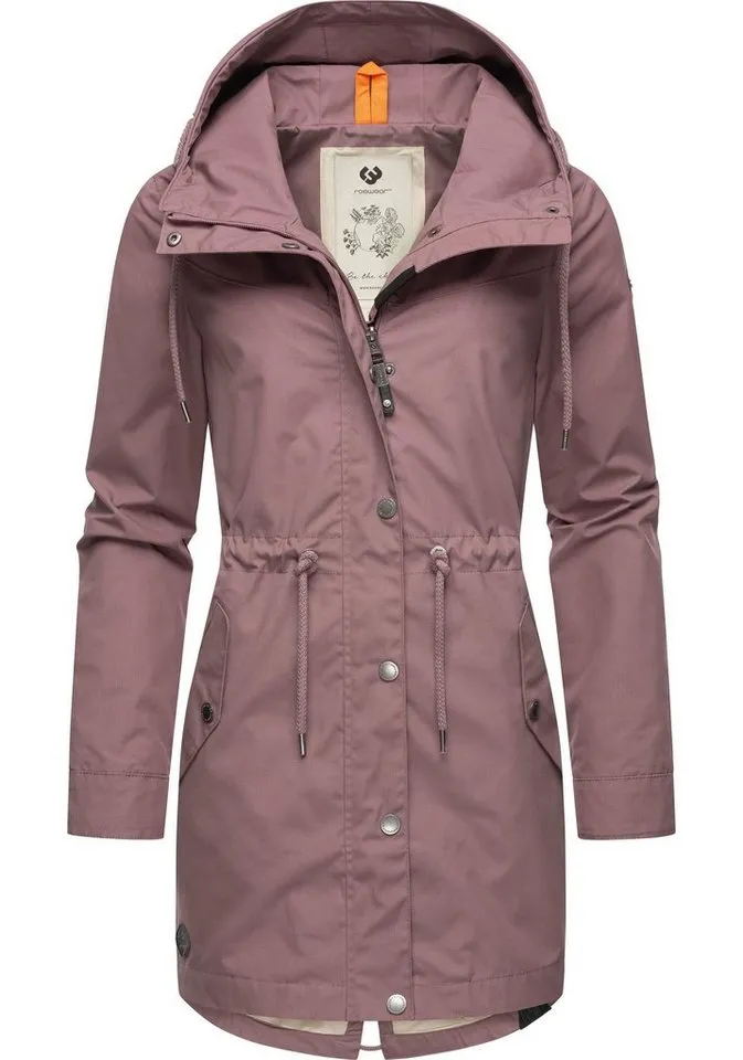 ragwear ragwear Parka Canny stylische Übergangsjacke mit großer Kapuze, Lila, – Produktbild 1 von 3