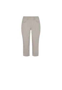 LAURIE LAURIE Damen vegan Hose Hannah Regular Capri Mittellang Grau Sand – Produktbild 1 von 1