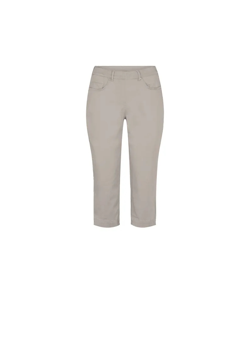 LAURIE LAURIE Damen vegan Hose Hannah Regular Capri Mittellang Grau Sand, Beige, – Produktbild 1 von 1
