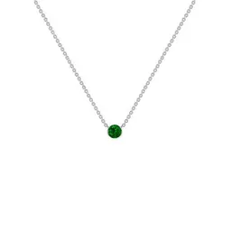 Eppi Eppi Silberne minimalistische Kette mit einem Tsavorit Granat Glosie – Produktbild 1 von 1