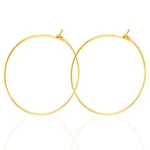 ELEKTROPULLI ELEKTROPULLI Feine Creolen in 25mm, Gold, – Produktbild 2 von 3
