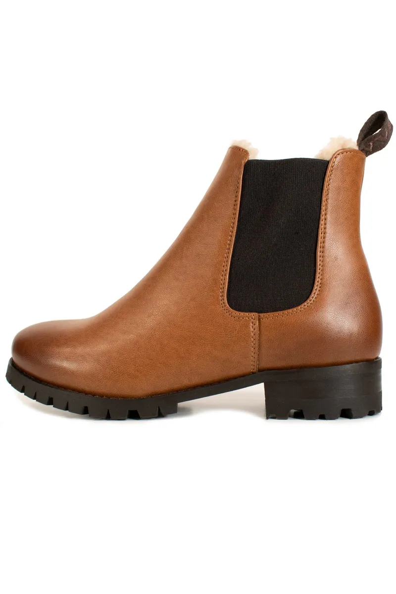 Will's Vegan Store Will's Vegan Store Damen vegan Chelsea Boots Damen Luxe Isoliert Braun, Hellbraun, – Produktbild 1 von 3