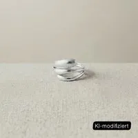 ELEKTROPULLI ELEKTROPULLI Größenverstellbarer Fine Round Triple Ring – Produktbild 1 von 1