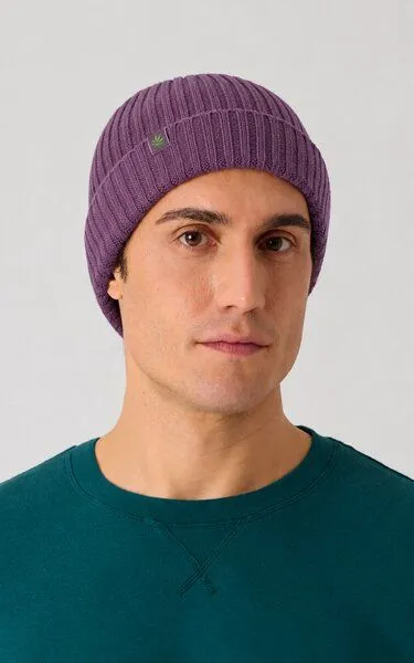 HempAge HempAge Strickmütze recycled Hanf/Biobaumwolle, Amethyst (lila), – Produktbild 2 von 3