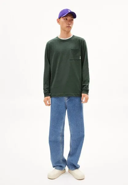 ARMEDANGELS ARMEDANGELS BAAZO FLAMÉ - Herren Longsleeve Regular Fit aus Bio-Baumwolle, Boreal green, – Produktbild 4 von 4