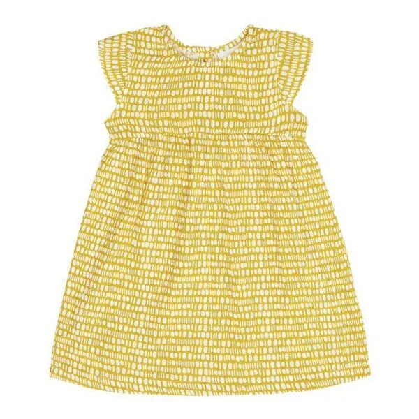 Sense Organics sense-organics Baby Sommerkleid aus Musselin Neela von Sense Organics, Gelb gepunktet, – Produktbild 1 von 4