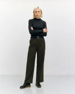 Rotholz Rotholz Damen vegan Langarm-Shirt Mockneck Schwarz – Produktbild 1 von 1