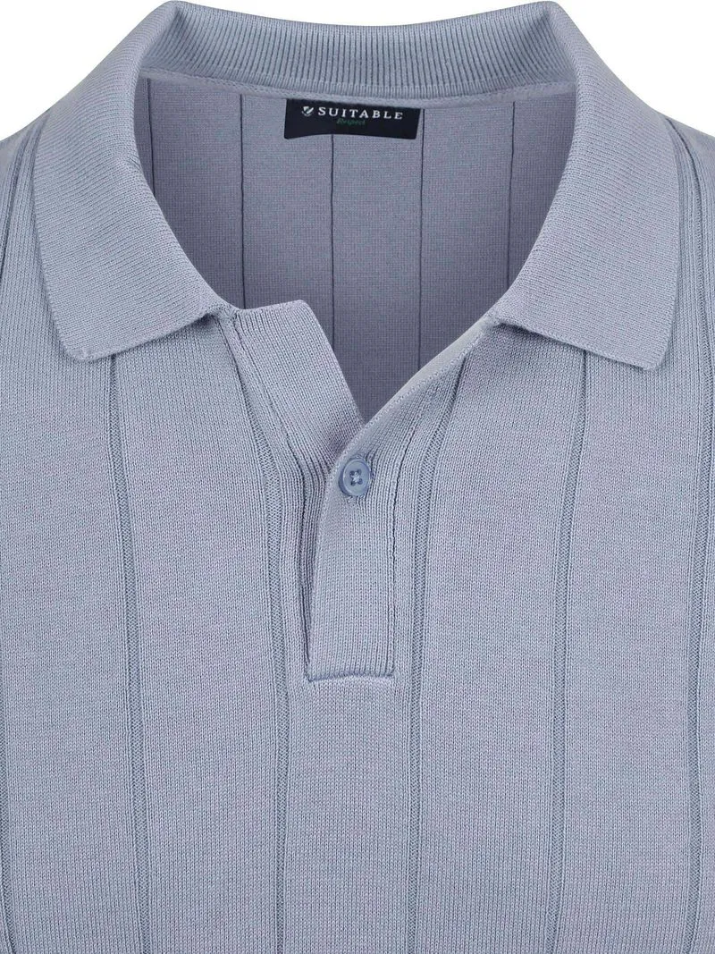 Suitable Suitable Respect Poloshirt Drop Needle Stahlblau - Größe S, Blau, – Produktbild 3 von 5